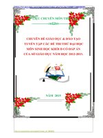 CHUYÊN ĐỀ GIÁO DỤC  ĐÀO TẠO  TUYỂN TẬP CÁC ĐỀ THI THỬ ĐẠI HỌC  MÔN SINH HỌC KHỐI B CÓ ĐÁP ÁN  CỦA SỞ GIÁO DỤC NĂM HỌC 20122013.