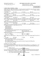 Đề kiểm tra HK II Vật lý 10 nâng cao