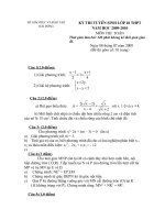 đề tuyển sinh 10 môn toán năm 2010, đề 18