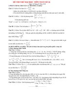 Đề thi thử đại học môn Toán lời giải số 27