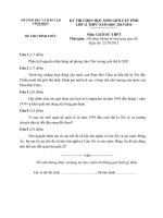 Đề thi lịch sử lớp 12 - sưu tầm đề và đáp án thi sử tham khảo (1)