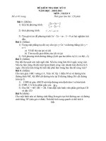 Đề kiểm tra Học kì 2 môn Toán lớp 9 số 9