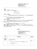 Đề kiểm tra 1 tiết môn Đại số lớp 9 số 14