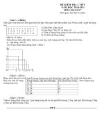 Đề kiểm tra 1 tiết môn Đại số lớp 7 số 17
