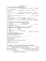 kiểm tra 1 tiết tiếng anh 6