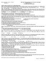 Đề ôn thi đại học môn Vật lý chọn lọc số 12