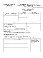 đề thi kỳ thi chọn học sinh giỏi  giải toán trên máy tính cầm tay phòng Gd & đt  hòa bình