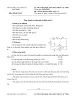 Đề + Đáp án kỳ thi HSG Vật lý tỉnh An Giang vòng 2 năm học 2014 - 2015 lớp 9 môn vật lý thực hành