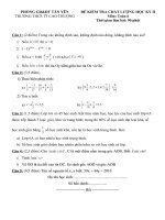 TRƯỜNG THCS TT CAO THƯỢNG ĐỀ KIỂM TRA CHẤT LƯỢNG HỌC KỲ II TOÁN 6