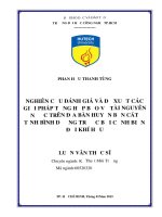 Nghiên cứu đánh giá và đề xuất các giải pháp tổng hợp bảo vệ tài nguyên nước trên địa bàn huyện Bến Cát tỉnh Bình Dương trước bối cảnh biến đổi khí hậu
