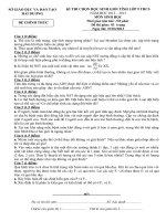 THI CHỌN học SINH GIỎI TỈNH sinh 9