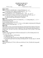 Đề kiểm tra học kì 2 môn Toán lớp 9 số 5