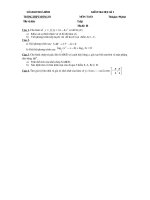 ĐỀ KIỂM TRA HKI MÔN TOÁN 12 ĐỀ 1