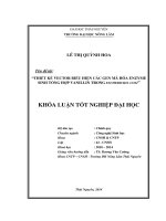 Thiết kế vector biểu hiện các gen mã hóa enzyme sinh tổng hợp vanillin trong e  coli