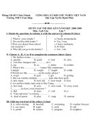 Đề tiếng anh 7 - sưu tầm đề kiểm tra, thi học sinh giỏi tham khảo bồi dưỡng (43)