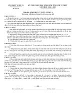 Đề thi học sinh giỏi Sinh học lớp 12 số 1