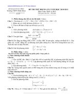 Đề thi thử Đại học môn Toán kèm hướng dẫn giải số 46