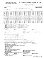 Trường THPT Phan Thiết - Bình Thuận ĐỀ - ĐÁP ÁN KIỂM TRA 1 TIẾT TIN 10 LẦN 1 - NĂM HỌC 2013-2014 MÃ ĐỀ 326