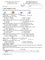 TRƯỜNG THPT THUẬN THÀNH SỐ I BÀI KIỂM TRA HỌC KÌ I MÔN  NGHỀ TIN LỚP 11