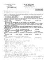 ĐỀ THI TRẮC NGHIỆM SINH HỌC 12 MÃ ĐỀ 170