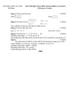 BÀI THI HỌC KÌ II MÔN TOÁN KHỐI 11 CƠ BẢN thpt hà tiên