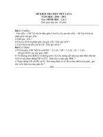 Đề kiểm tra 1 tiết môn toán Hình học lớp 6 số 16