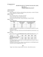 ĐỀ THI ĐÁP ÁN KT HKI 2011-2012 môn Địa lý 12 GDTX TỈNH BẾN TRE