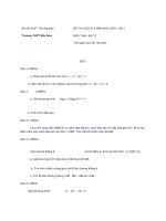 TRƯỜNG THPT BẮC SƠN ĐỀ KIỂM TRA HỌC KÌ 2 MÔN SINH TOÁN LỚP 12