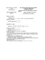 đề tuyển sinh 10 môn toán năm 2010, đề 21