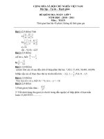 Đề kiểm tra 1 tiết môn Đại số lớp 7 số 3