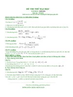 Đề thi thử đại học môn Toán kèm đáp án số 22