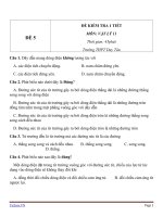 Đề kiểm tra 1 tiết Vật Lý 11 - Đề số (5)