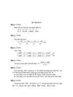 đề thi hsg toán toán 8,đề THI số  27