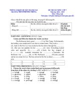 Đề tiếng anh 7 - sưu tầm đề kiểm tra, thi học sinh giỏi tham khảo bồi dưỡng (106)