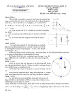 ĐỀ CHỌN ĐTQG LÝ 12 TỈNH NINH BÌNH 2011-2012