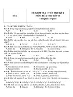 Đề kiểm tra 1 tiết HK 2 môn Hóa học 10 - Đề 4