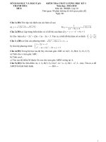 Đề kiểm tra học kì 1 môn Toán lớp 10 số 8