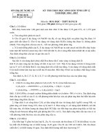 Đề thi học sinh giỏi hóa học lớp 12 số 2