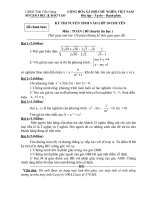 Đề thi tuyển sinh vào lớp 10 môn Toán số 7