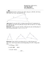 Đề kiểm tra 1 tiết môn Hình học lớp 8 số 11