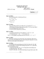 Đề kiểm tra Học kì 2 môn Toán lớp 9 số 1