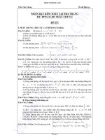 bộ đề thi thử đh môn toán hay