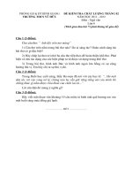 ĐỀ KIỂM TRA CHẤT LƯỢNG THÁNG 02 môn văn 6