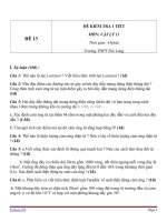 Đề kiểm tra 1 tiết Vật Lý 11 - Đề số (13)