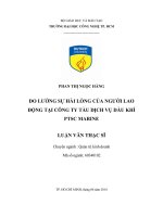 Đo lường sự hài lòng của người lao động tại công ty tàu dich vụ dầu khí PTSC Marine