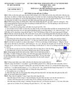 Đề thi học sinh giỏi Tp. HCM năm 2015 vật lí