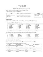 đề thi hsg tiếng anh 6,đề số 14