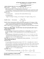 Đề thi thử đại học môn Toán kèm đáp án số 25