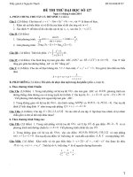 Đề luyện thi đại học môn Toán sô 127