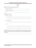 Đề kiểm tra chất lượng đầu năm lớp 6 môn toán